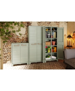 Armadio in resina alto multispace keter "planet" grigio, 80x44x182 cm